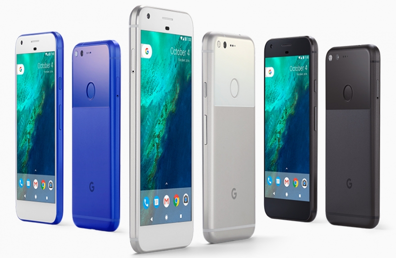  Google Pixel в разных цветовых исполнениях. Официальное фото 