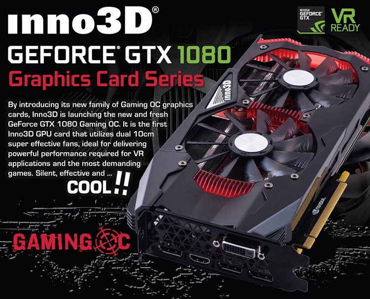Видеокарта Inno3D GeForce GTX 1070 Gaming OC