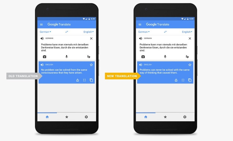 Google Translate перешёл на нейронные технологии