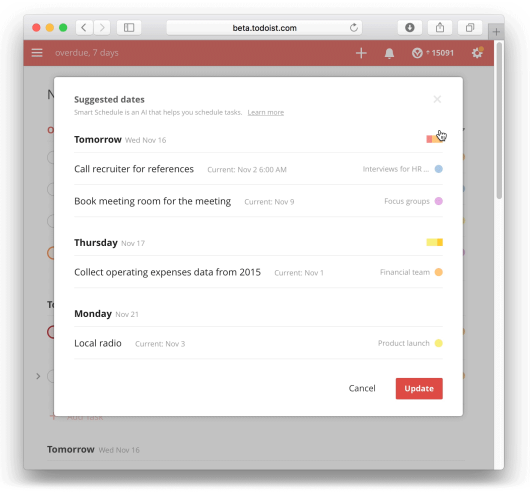 Todoist начал использовать ИИ для планирования задач