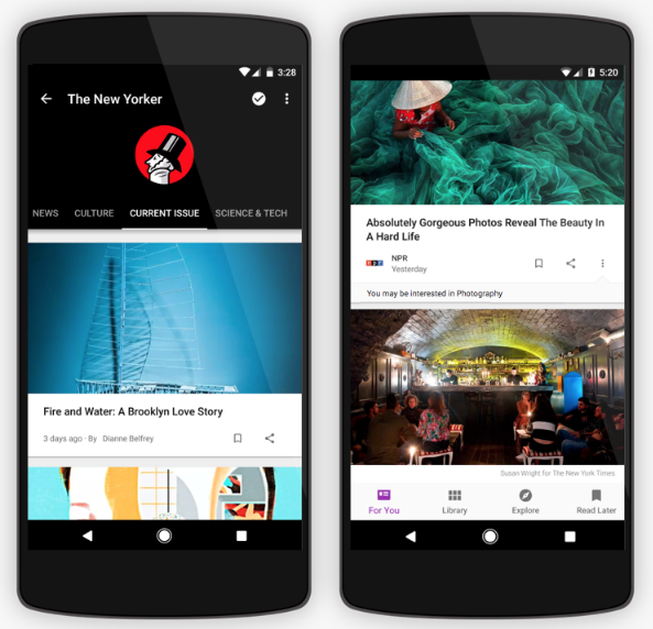 Приложение для чтения новостей от Google стало «умнее»