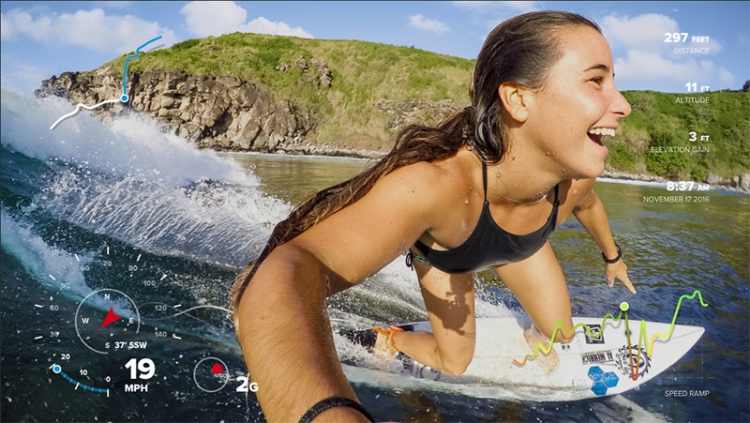 На видео с GoPro теперь можно накладывать данные со встроенных сенсоров