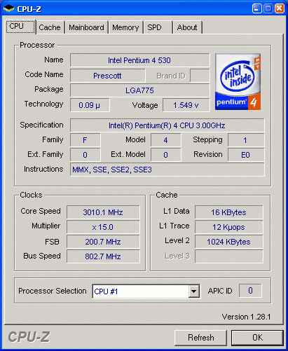 Intel Pentium4 530