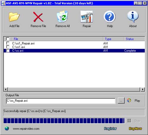 ASF-AVI-RM-WMV Repair