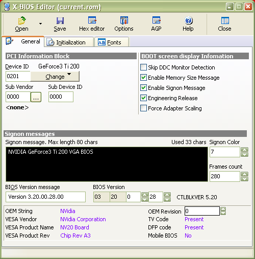  X-BIOS Editor 