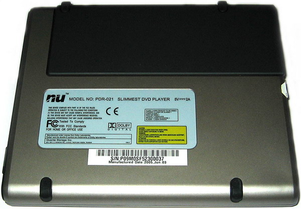 Портативный DVD плеер NU CinePlayer PDR021