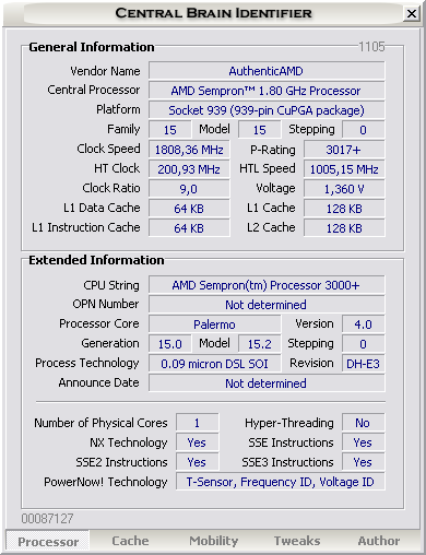  Sempron 3000+ для Socket 939 