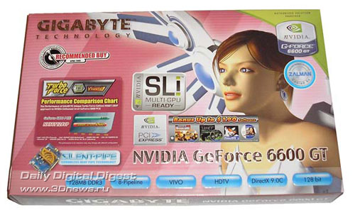 GigaByte GeForce 6600GT SILENT-PIPE 128 MB