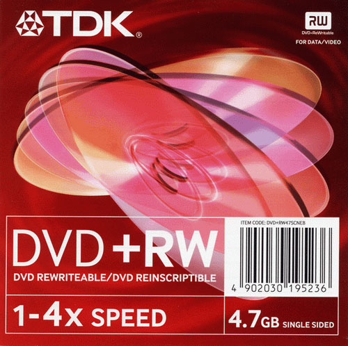 TDK DVD+RW 4x slim