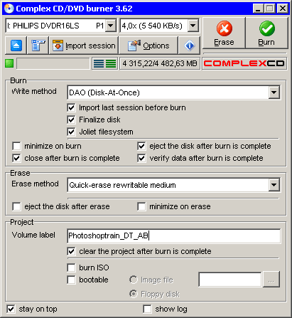 Complex CD/DVD Burner