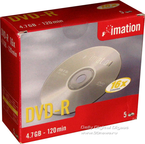 Imation DVD-R 16x box