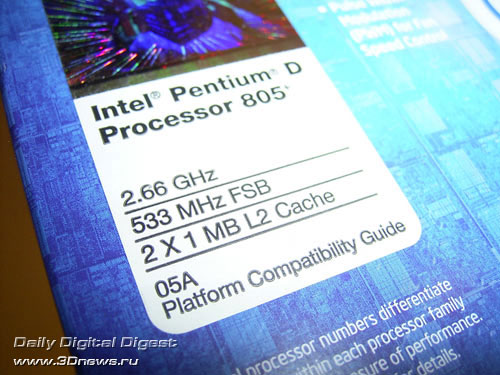  Pentium D 805 