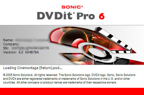 Sonic DVD it Pro 6 - Логотип программы во время ее загрузки