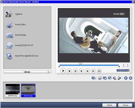  Ulead Video Studio 10 создание редактирование видео в режиме мастера movie wizard 
