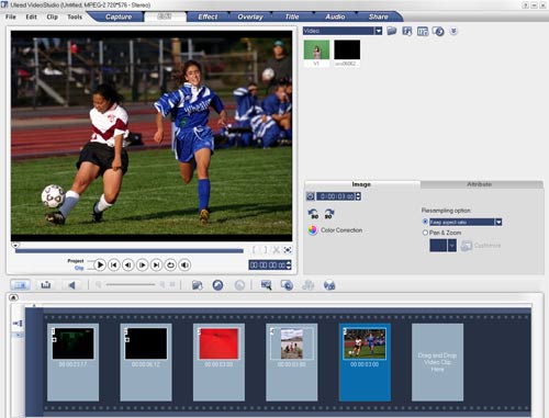 Ulead Video Studio 10 редактирование видео раскадровка сюжет