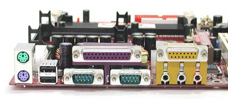 Soltek SL-85DRV back panel