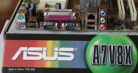 Asus A7V8X back panel