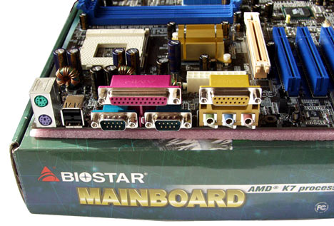  Biostar M7VIP back panel 