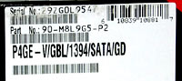 Asus P4GE-V label