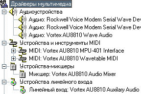 Список устройств