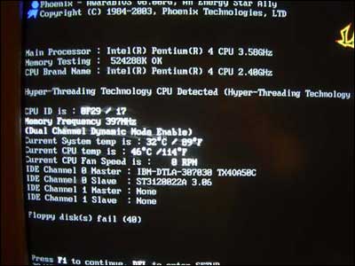 Boot up