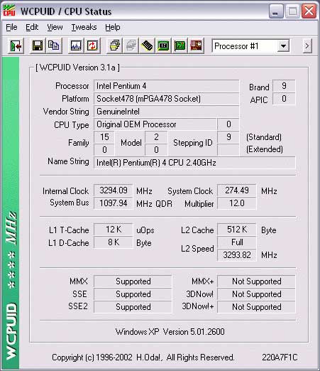 FSB = 275 MHz