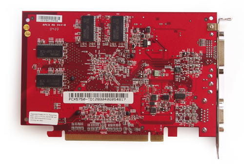 MSI GeForce PCX5750 Back