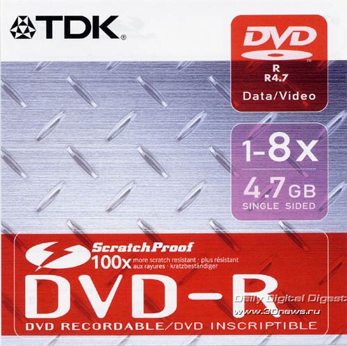TDK DVD-R 8x ScratchProof