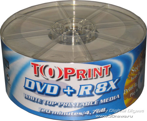  TOPrint DVD+R 8x printable 