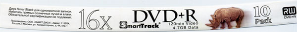  SmartTrack dvd+r 16x 