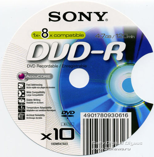  Sony DVD-R 8x 