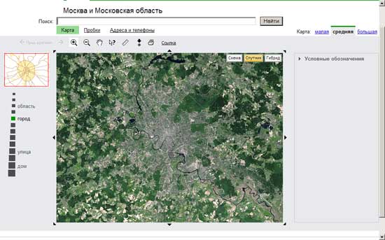 Карта спутниковая московской области в реальном времени