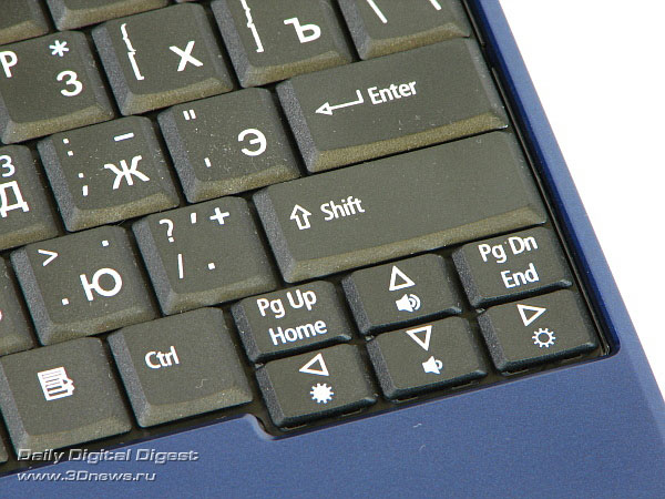 Клавиатура Acer Aspire One очень удобна
