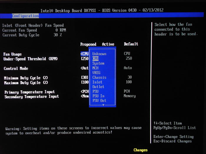  Intel DX79SI системный мониторинг 2 
