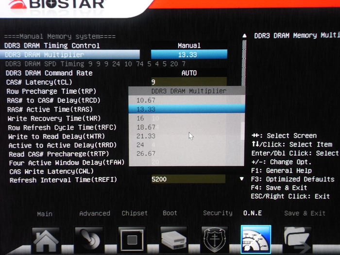  Biostar TZ77XE4 настройки памяти 1 