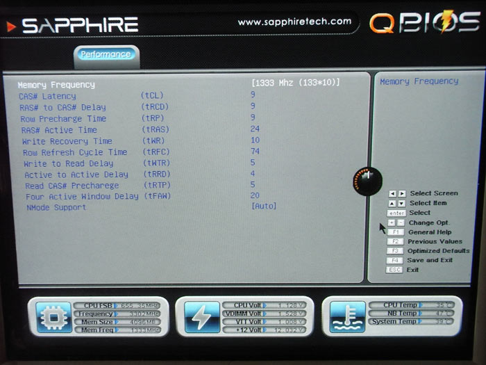  Sapphire PURE Platinum Z77K настройки памяти 1 