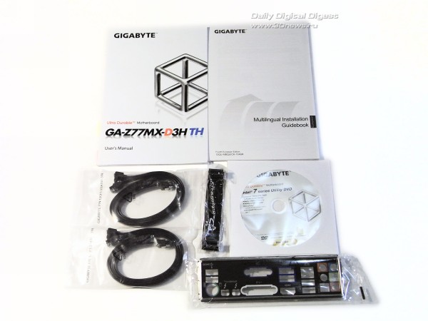  Gigabyte Z77MX-D3H TH комплектация 