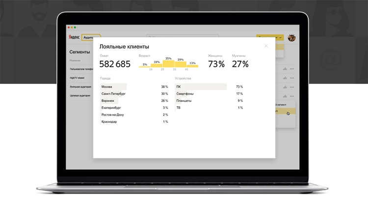 Сервис «Яндекс.Аудитории» поможет повысить эффективность рекламных кампаний