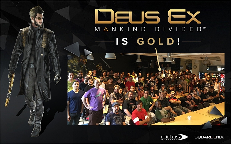 Deus Ex: Mankind Divided отправлена в печать Deus Ex: Mankind Divided отправлена в печать