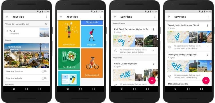 Google представила приложение Trips для путешественников