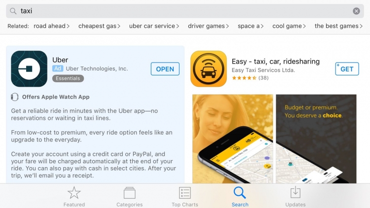 В результатах поиска App Store начала появляться реклама