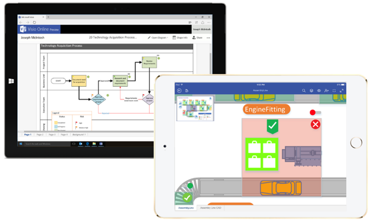 Microsoft выпустила iOS- и веб-версию приложения для создания графиков Visio