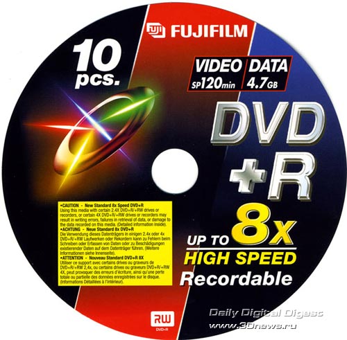  Fujifilm DVD+R 8x 